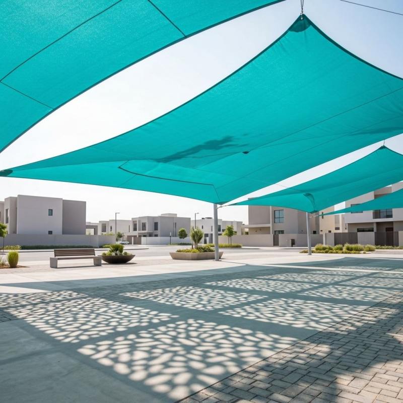 Shade Sail 100% Virgin HDPE ультракүлгін блокты өткізгіш торлы тент